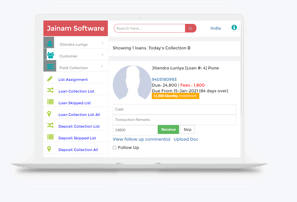 Jainam Software Dashboard