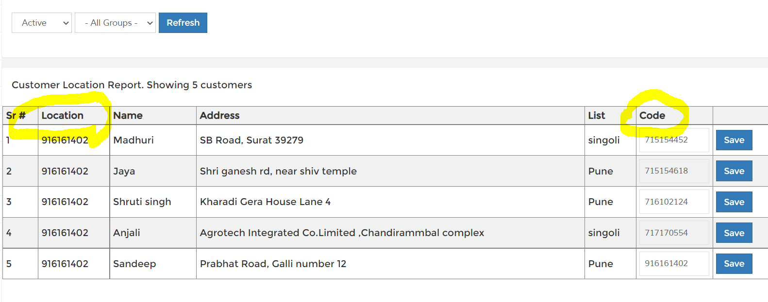 What is the use of edit code in customer Menu ? – Jainam Software